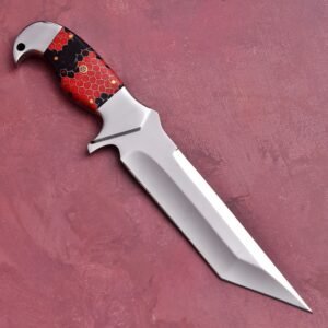 custom handmade J2 steel Premium Quality with Loveless knife with an original cow leather sheath