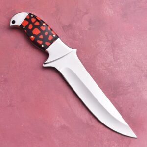 custom handmade J2 steel Premium Quality with Loveless knife with an original cow leather sheath