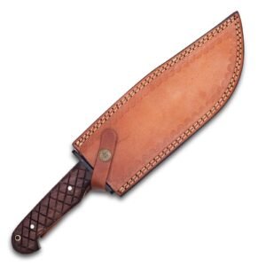 Custom Handmade Powder Coated premium quality Bowei Knife Overall Size 14" Blade Size 9" Handal Size 5 "Handal Material Rose Wood