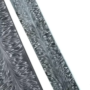 Feather Damascus Bar Billet Steel 30x5cm Bush Crafts Knife Making