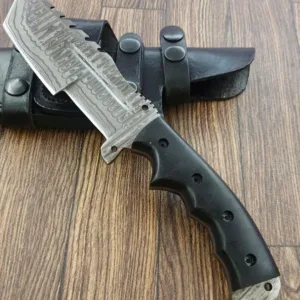 Custom Handmade Damascus Steel Tracker Knife - Beautiful G10 Handle Perfect Edges.