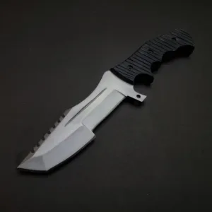Tactical Custom Handmade Tracker Knife Full Tang Fixed Blade Hunting Knife With Cow Leather Sheath