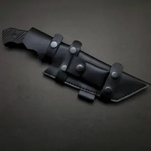 Tactical Custom Handmade Tracker Knife Full Tang Fixed Blade Hunting Knife With Cow Leather Sheath