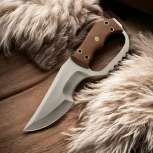 Handmade J2 Steel Tracker Knife With Leather Sheath , Hand Forged Custom Knife , Best Personalized Knife