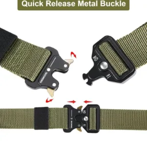 Men’s Tactical Belt for Outdoor Combat, Hunting & Survival | Military Utility Webbing Waist Belt