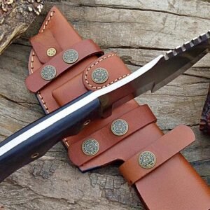 Custom Handmade J2 Steel Hunting Tracker Knife With Leather Sheath