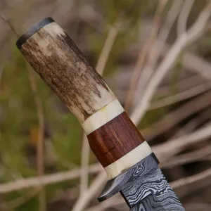 Handmade Damascus Steel Skinner Knife Hunting Knife Birthday Gift Wedding Anniversary Gift for Men Gift For Husband & Dad