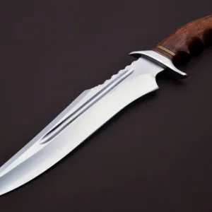 Custom Handmade D2 17 inch Hunting knife High Polish Survival Bowie Knife best gift for boyfriend beautiful gift for wife with leather cover