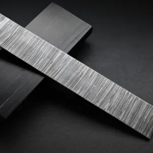 12 inch Fire Pattern Billet for Knife Making, Handmade Damascus Steel Blank Billet Bar, Custom Knife Material.