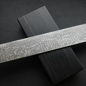 12 inch Ladder Pattern Billet for Knife Making, Handmade Damascus Steel Blank Billet Bar, Custom Knife Material.