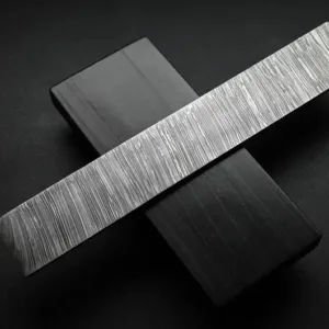 12 inch Fire Pattern Billet for Knife Making, Handmade Damascus Steel Blank Billet Bar, Custom Knife Material.