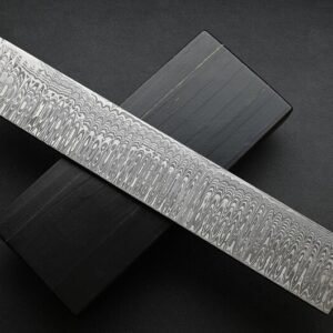 12 inch Ladder Pattern Billet for Knife Making, Handmade Damascus Steel Blank Billet Bar, Custom Knife Material.