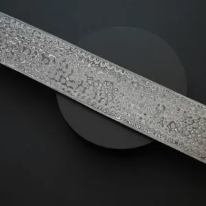 Handmade Damascus Steel 12 Inches Raindrop Pattern Blank Billet Bar for Knife Making