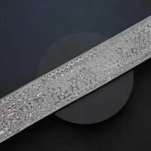 Handmade Damascus Steel 12 Inches Raindrop Pattern Blank Billet Bar for Knife Making