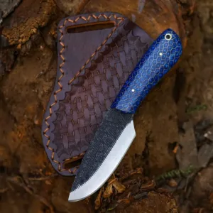 Handmade Carbon Steel Skinner Knife, Honey Comb Handle Hunting Knife, Birthday Gift, Wedding Gift for Men, Gift For Husband, Christmas Gift