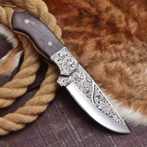 Handmade Knife Personalized Skinner Knife Custom Groomsmen gifts for him Thanksgiving Gift for Father Retirement Gifts