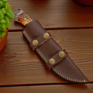 Hand Forged Damascus Steel Hunting Skinner Knife Personalized Knife With Sheath | Birthday Gift | Best Gift For Him, Christmas Gift