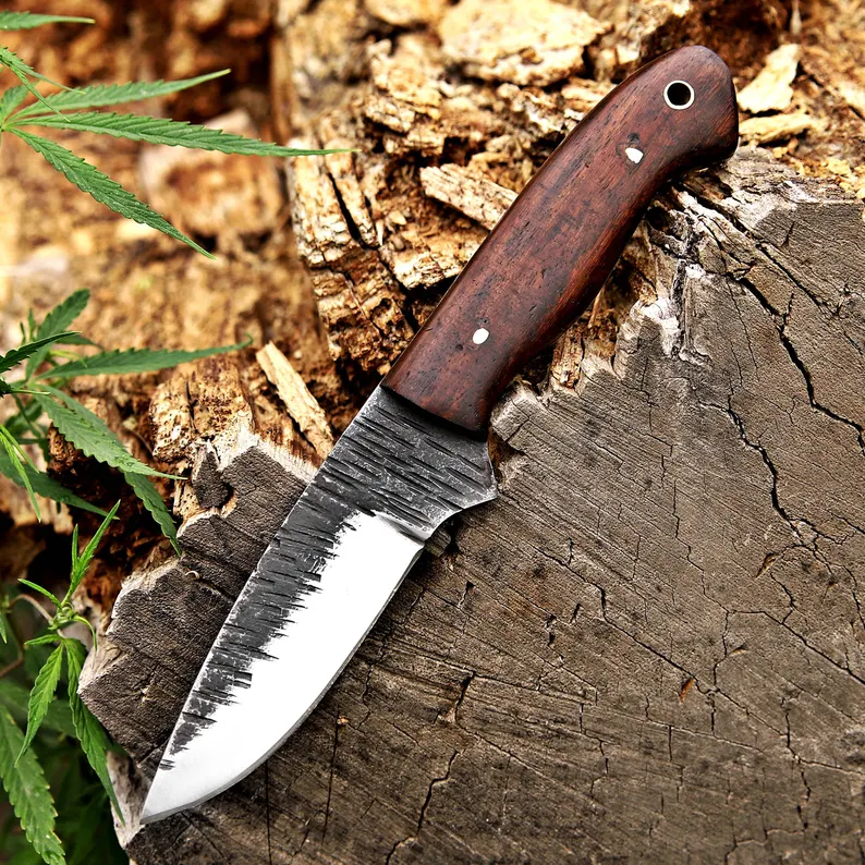 Handmade Bushcraft Knife with Full Tang Blade & Walnut Wood Handle | Custom skinner Knife with Handmade Bushcraft Knife with Full Tang Blade & Walnut Wood Handle | Custom skinner Knife with