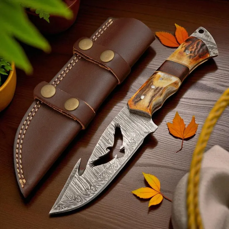 Hand Forged Damascus Steel Hunting Skinner Knife Personalized Knife With Sheath | Birthday Gift | Best Gift For Him, Christmas Gift Hand Forged Damascus Steel Hunting Skinner Knife Personalized Knife With Sheath | Birthday Gift | Best Gift For Him, Christmas Gift