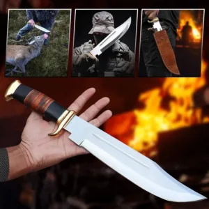 Custom Handmade Carbon Steel Blade Survival Bowie Knife | Hunting Knife Camping | Premium Gifts Christmas