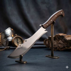 Handmade High Carbon Steel Hunting Cleaver - Custom Tracker Knife with Full Tang Rosewood Handle - Tactical Outdoor Survival Blade - Premium Collector’s Edition