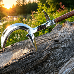 Hunga Munga African Knife with Leather Sheath Mambele Knives Sharp Ready to Use Stainless Steel Blade, Christmas Gift for Men.